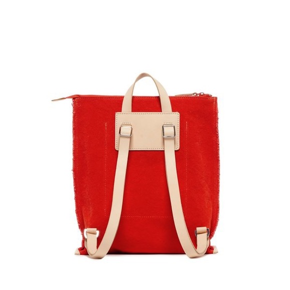 [graf lantz] Hana Canvas Backpack • Poppy Red / Natural - Picture 3 of 3